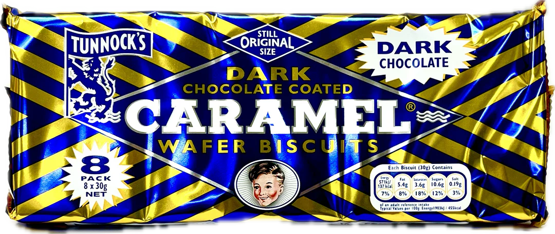 10 cases Tunnock's Dark Caramel Wafer